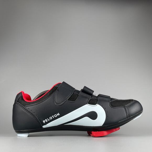 Peloton Men\'s EU 46 US 12 Black White Red Synthetic 3-Bolt Cleat Cycling Sneaker main image 2